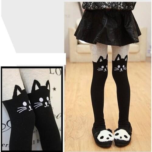 Cat winter knitting baby tights for girls kids Children Stockings Girls Pantyhose Infant For Girl stockings