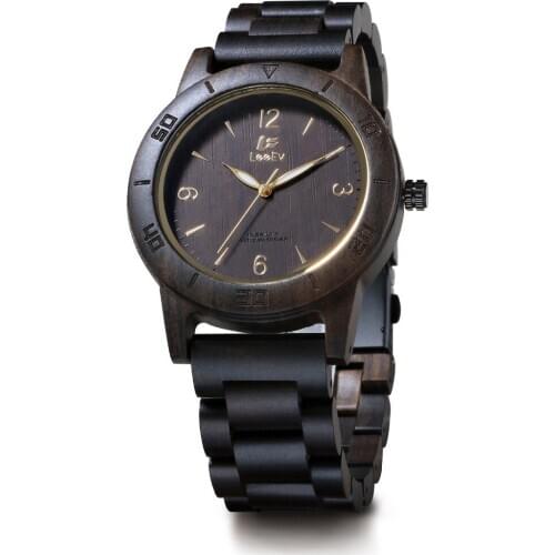 Quartz Wristwatch Natural Raw Wood Sandal Wooden Mens Daily Business Dress Casual Bangle Men Husband Gift Wooden Watch Male