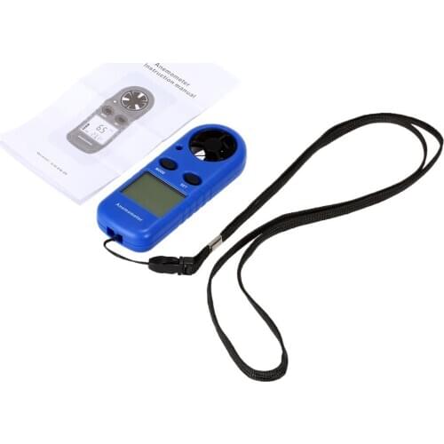 Multifunctional LCD Mini Anemometer Wind Speed Air Velocity Temperature Measurement Beaufort Scale Display