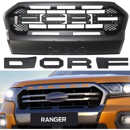 Raptor Grille Modified Grill Front Bumper Mesh Fit For RANGER 2019 2020 T8 PX MKIII MK3 WILDTRAK Pickup Trucks