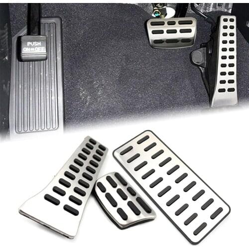 3Pcs AT Car Foot Gas Brake Pedals Cover Kits For Hyundai Santa Fe Tucson 2019-2020 & Sonata 2015 2016 2017 2018 2019 2020