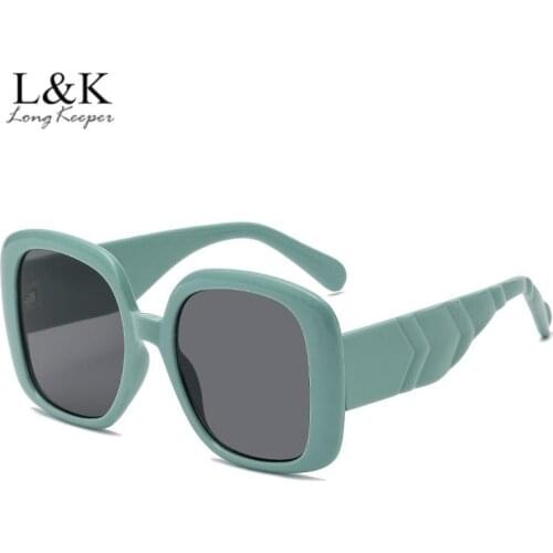 Oversized Square Sunglasses Women 2021 Vintage Brand Designer Big Frame Sun Glasses Female Blue Leopard Eyewear zonnebril dames