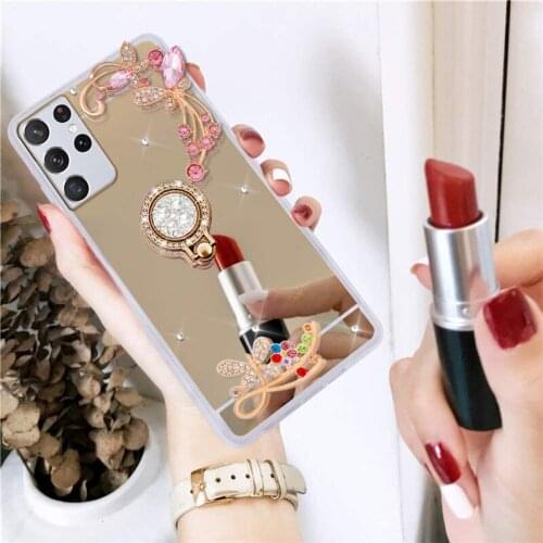 Original Silicone Case For Samsung Galaxy S21 Ultra S20 FE S10 Lite S9 S8 Plus Plating Mirror Case For Samsung A51 A52 A50 Cover