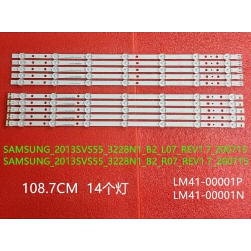 5set=50pcs LED Backlight strip for UN55FH6030 UN55J6200 UN55H6203 BN96-28772A 28773A 39055A 39056A D3GE-550SMA-R1 D3GE-550SMB-R0