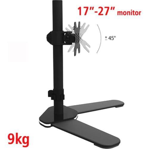 DL-M071 full motion big base steel tilt up down rotate 360 SINGLE monitor desk bracket double monitor desktop support
