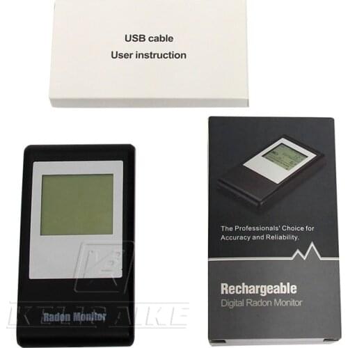 Small size radon monitor rechargeable battery operated portable radon detector
