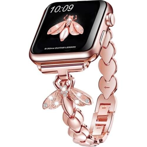 Bracelet for apple watch series 6 5 4 se band 44mm 40mm luxury Stainless Steel Metal bands for iwatch 3 strap 42mm 38mm correa