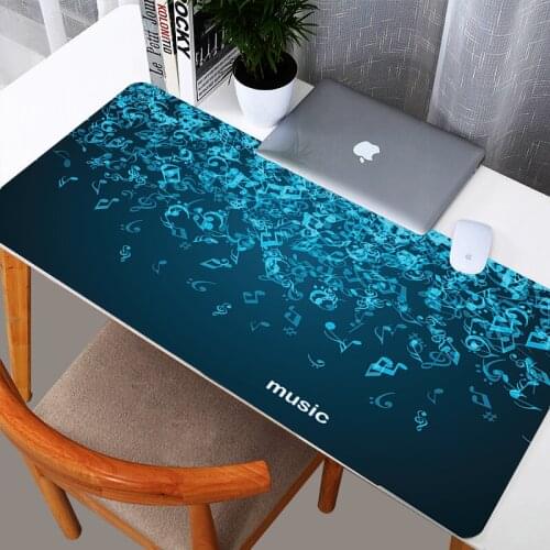 Musical Note Rubber Gaming Mouse Pad Locking Edge Soft Notebook Laptop Computer Mat Super Size 40x90cm In Stock Mousepad