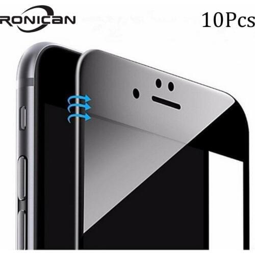 RONICAN 10pcs/lot 3D Curved Soft Edge Coated Tempered Glass For iPhone 7 Plus 7 Phone Screen Protector Film For iPhone 6 plus 6s