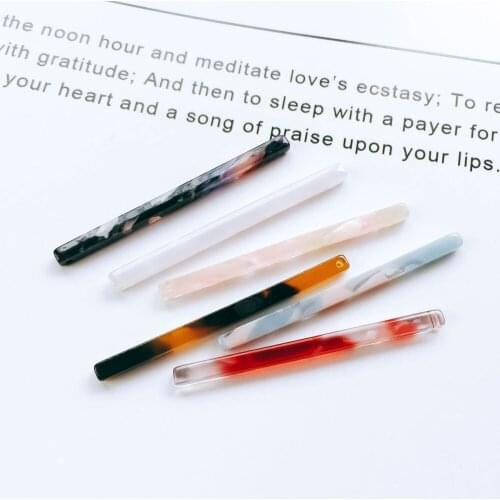 Ear Drop 6 Colors Rectangle Earring Accessories Pendant Necklace Charms Diy Handmade Material 6pcs