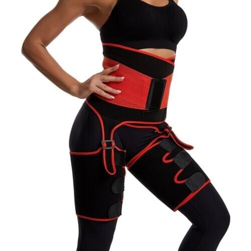 2021 Siamese Waist Belt Slimming Leg Shaper Thigh Trimmers Slender Shaping Legs Belt Fat Burning Wraps Compress Belt Shapers