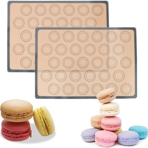 Silicone Macaron Baking Mat Non Stick Silicon Liner Bake Pans and Rolling Oven Sheet for Macaroon Pastry Cookie Cake Making