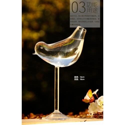 Glass Flower Plant Hydroponic Vase Terrarium Container Home Decor Bird Craft