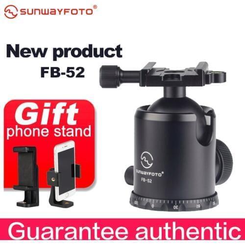 SUNWAYFOTO FB-52 Tripod Ball Head Panoramic Head for DSLR Camera with Quick Release Plate& Aluminum Panoramic Tripod Head
