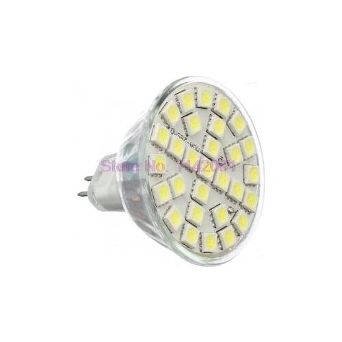 100 pieces MR16 29 LED 5050 SMD 5W blanc pur Spot ampoule lampe 220-240v Blanc Chaud Projecteur Lampe Ampoule spotlight led