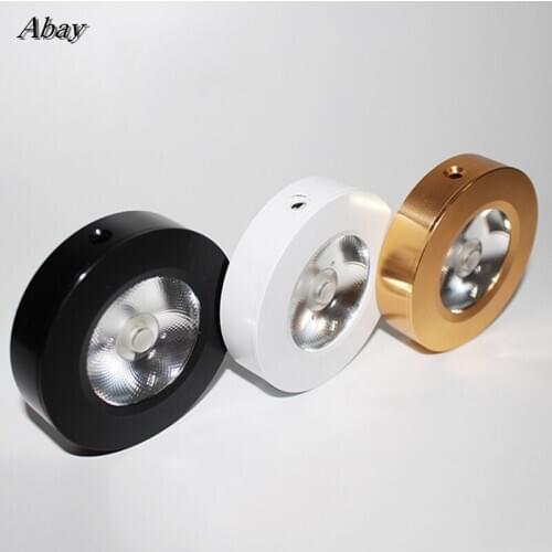 Ultra-Thin LED Downlights 5W 7W 12W COB LED Ceiling Spot lights AC85-265V Under Cabinet Lights Warm Cold White Indoor Lighting