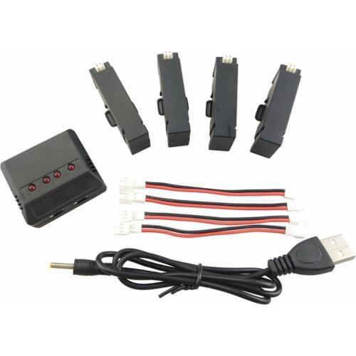 H37 mini helicopter spare parts with 4pcs 3.7v 400mah lithium battery + 1 charge 4 balanced charger H37mini battery