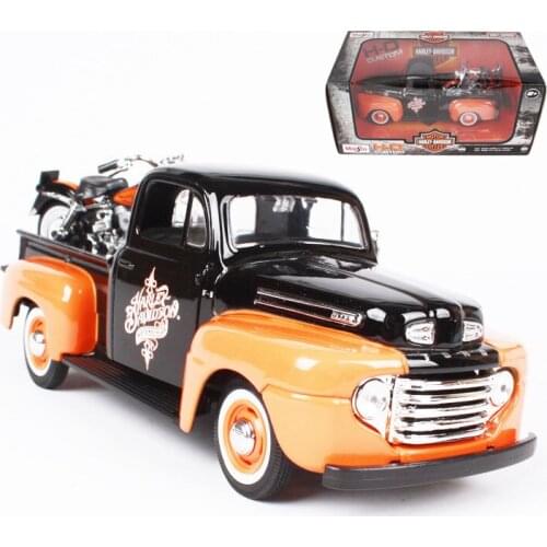 1:24 Maisto Alloy Model Cars Toys Ford Pickup Harley Edition Decoration Gifts For Children