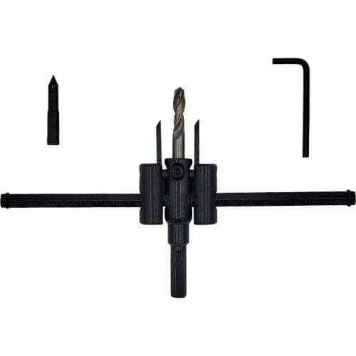 1pc Adjustable Metal Wood Dircular Hole Saw Drill Bit Cutter Kit DIY Tool 30mm-120mm Black Alloy Blade 30mm-200mm 30mm-300mm