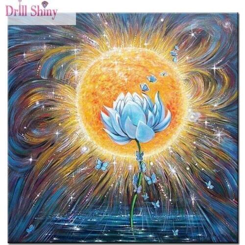 3D Diy Diamond Paintings Cross Stitch kits Flower Paintings Full Diamond Embroidery Flower Picture Mosaic decor wall sticker