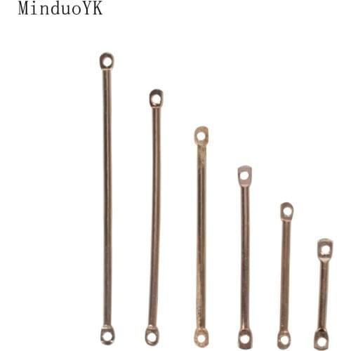 50Pcs Double Cylinder Bar Eye Head Pins Earrings Findings DIY Accessories Beaded Needle Connectors Headpins For Jewelry Making