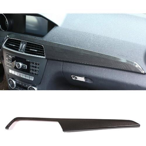 Carbon Fiber Style For Mercedes Benz C Class W204 C180 C-Class C200 2010-2013 ABS Car Center Console Decoration Panel Cover Trim