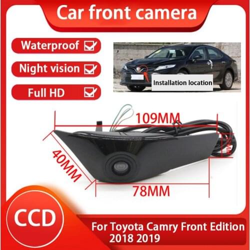 Car Special Front HD high quality Camera For Toyota Camry Front Edition 2018 2019 Car front camera Waterproof Night Vision CCD