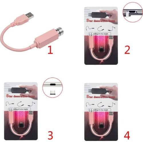 USB Car Accessories Interior Atmosphere Star Sky Lamp Ambient Star Night Lights