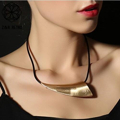 Trend Geometric Chokers Necklace Chains Around the Neck Pendants for Women Suspension Jewelry Decorative Collar Goth Accessories