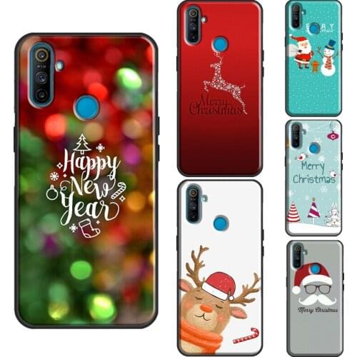 Cartoon Merry Christmas Case For OnePlus 8T 7T Nord 7 8 9 Pro Cover For Realme C3 C15 C21 7i Q3 6 7 8 Pro GT Neo
