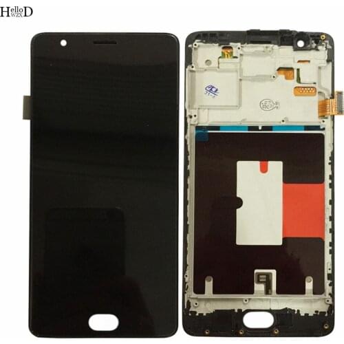 For One Plus 3 / 3T LCD Display With Frame For OnePlus 3 3T A3000 A3003 A3010 LCD Display Touch Screen Digitizer Assembly