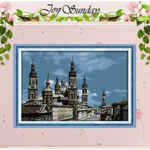 European Old Castle Counted Cross Stitch 11CT 14CT Cross Stitch Set Wholesale Scenery Cross-stitch Kits Embroidery Needlework