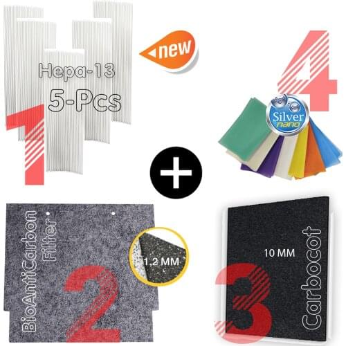 5/Pcs DaiKin Filter KAC972A4E, MC707-W, Air Purifier Compatible New Generation Hepa 13 Natural Silver Ion+ CarboCot + Anti Dust