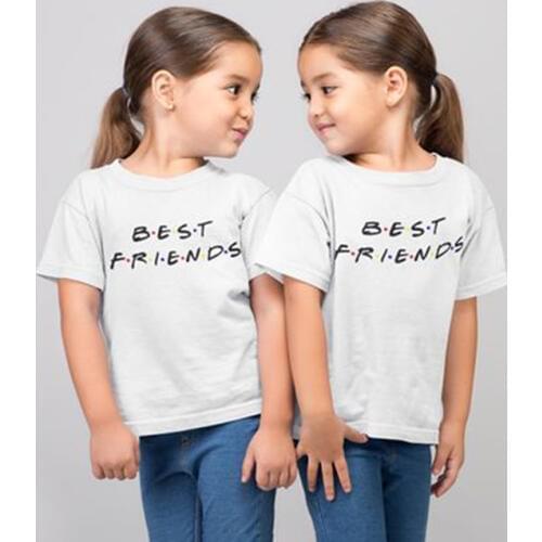 1pcs BEST FRIENDS Matching Summer T-shirt Kids Boys Girls Cousins Siblings Tees Tops Friends Funny Fashion Casual T Shirts