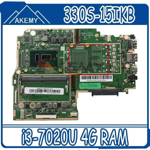 Akemy 5B20S71209 For Lenovo Ideapad 330S-15IKB 330S Laptop Motherboard i3-7020U 4G RAM 100% Fully Tested&High quality