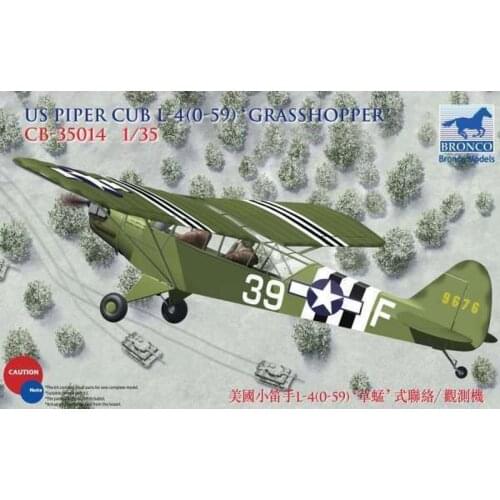 BRONCO CB35014 1/35 US Piper Cub L-4(0-59) "Grasshopper" - Scale Model Kit