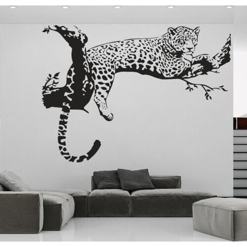Cheetah Wall Sticker Jaguar Leopard Decal African Animal Creative Home Decor Panther Bedroom Living Room Decoration P475