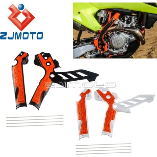 Orange Dual Sport Frame Guard Protection Cover Frameguards For SX SX-F XC XCW XC-F EXC 125 200 250 300 350 450 Dirt Bike Enduro