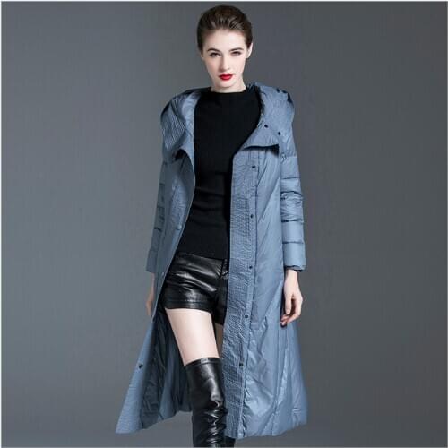 Women snow coat warm jackets Over the knee long Down Jacket Winter Waterproof Coats Plus Size Thick Parkas Hooded overcoat