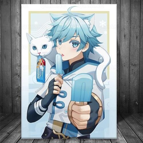 Anime Genshin Impact Poster Poster Game Smile Chongyun Poster Painting Wall Art Decoration Kawaii Room Decor Canvas Poster