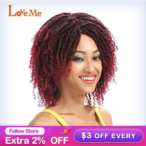 Synthetic Wig Short Afro Kinky Curly Wig High Temperature Twist Fiber Synthetic Wigs Soft Dreadlock Wigs Crochet Wig for Black W