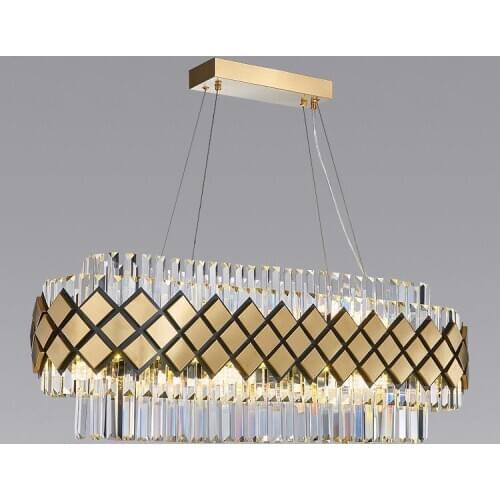 LED Modern Art Deco Crystal Clear Designer LED Chandelier Lighting Lustre Suspension Luminaire Lampen For Dinning Room