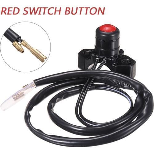 Universal 1pc 22mm Black Aluminum Motorcycle Handlebar Engine Start Stop Button Switch For ATV Quad Pit Dirt Bike