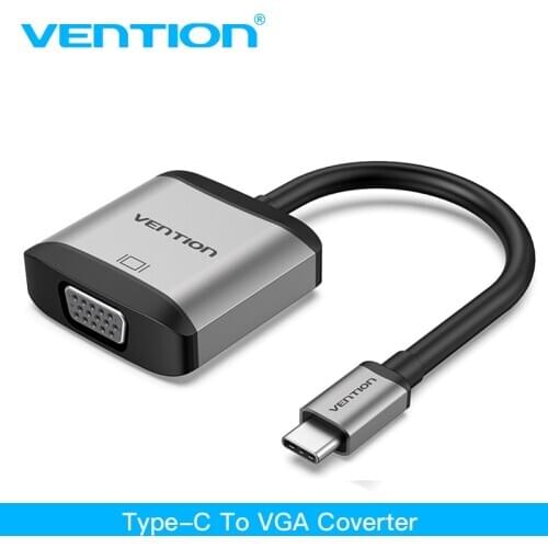 Vention USB C VGA Adapter USB Type-c to VGA 1080P 60HZ Female for MacBook Pro ChromeBook Huawei Mate 10 USB C Type C VGA Adapter