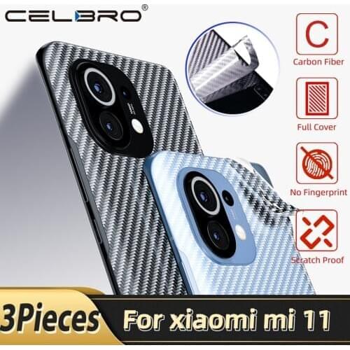 Carbon Fiber Back Screen Protector Film for Xiaomi Mi 11 Protective Back Sticker for Xiaomi Mi11 Mi 11 Matte Screen Protectors