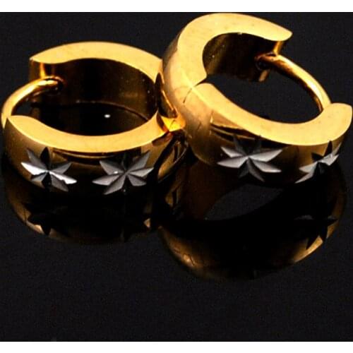 AMUMIU High Quality Snowflake Pattern Earring For Women Stainless Steel New Style Earrings Jewelry Nice Party Gift HE1040A