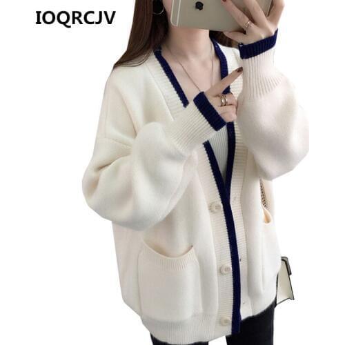 2019 Autumn Winter Women Sweater Cardigans Coat Single Breasted Knitted Sweater Long Sleeve Female Loose Casual Tops R203