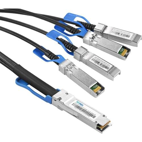 1M(3ft)100G QSFP28 to 4*SFP28 Passive Direct Attach Copper Twinax Cables QSFP-4SFP25G-1M DAC Cable