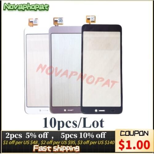 Novaphopat Black/Golden/White Touch Screen Digitizer Glass For DEXP BS650 Digitizer Sensor Screen ; 10pcs/lot