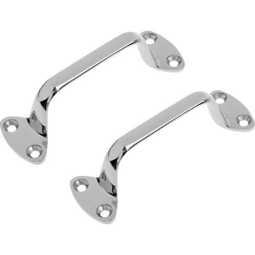 2 Piece Boat Transom Hatch Door Grab / Lift Handle 6' Marine Stainless Steel